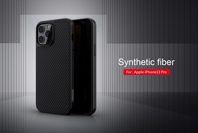 Ốp Lưng iPhone 13 Pro Nillkin Fiber Carbon Chính Hãng kẽ vân sọc chính hãng Nillkin Synthetic Fiber chất liệu PC và sợi tổng hợp cao cấp thân thiện với môi trường, có khả năng đàn hồi tốt, không bị giòn và khả năng chống trầy xước tốt.